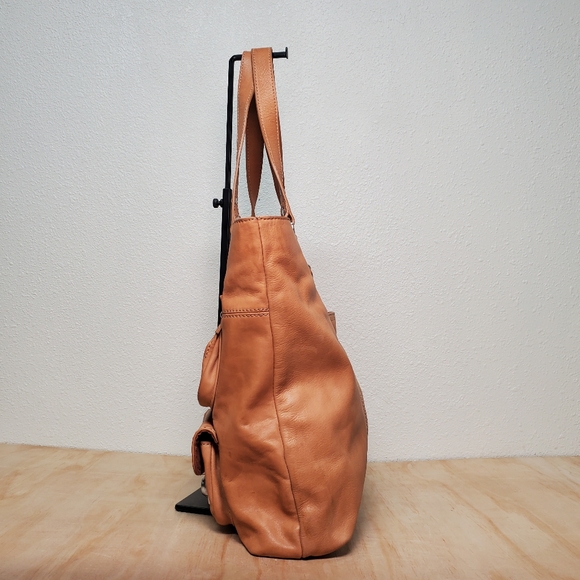 Kate Landry Natural Leather Moto Tote Bag - Picture 5 of 12